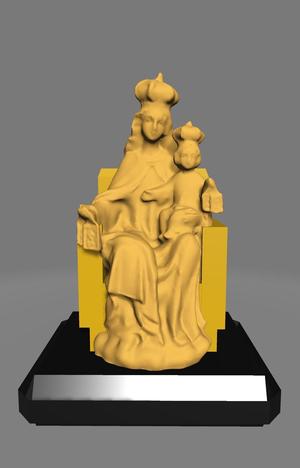 Virgin of Carmen on throne