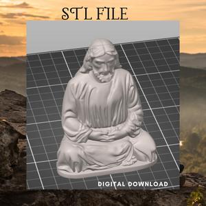 Jesus sitting down statue // Religion // faith