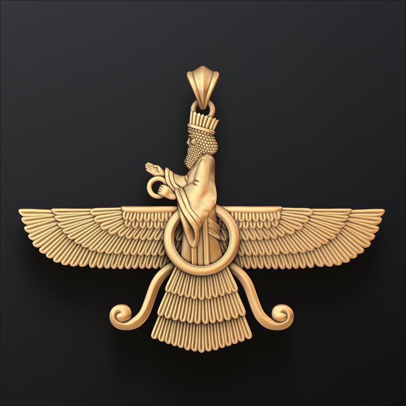 Faravahar Ahura Mazda Pendant 3D print model