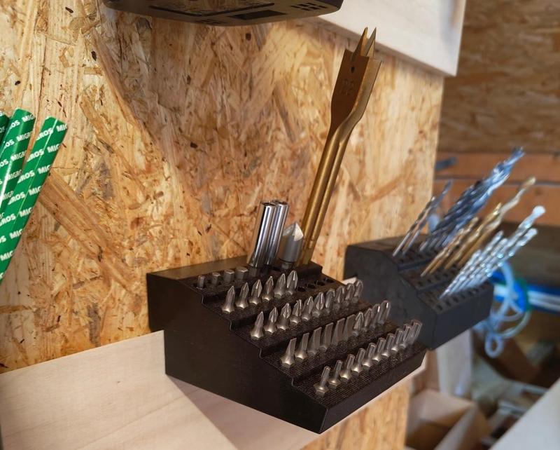 Hex bit holder french cleat