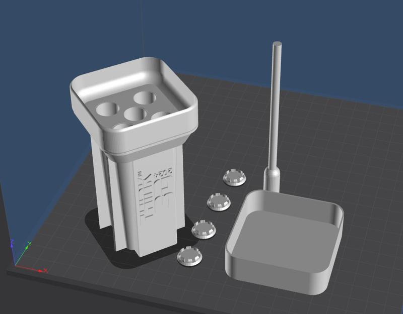 5 joint bump-Box with lid and stoppers