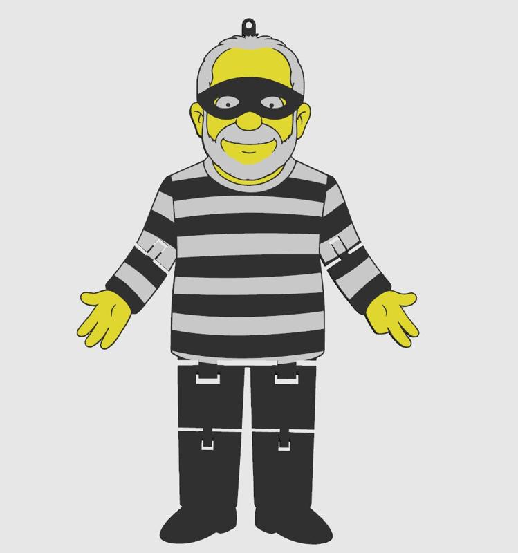 Keychain Lula Ladrão Luiz Inácio President Brazil Simpsons Parodia Flexivel Pai dos Pobres PT meme 13