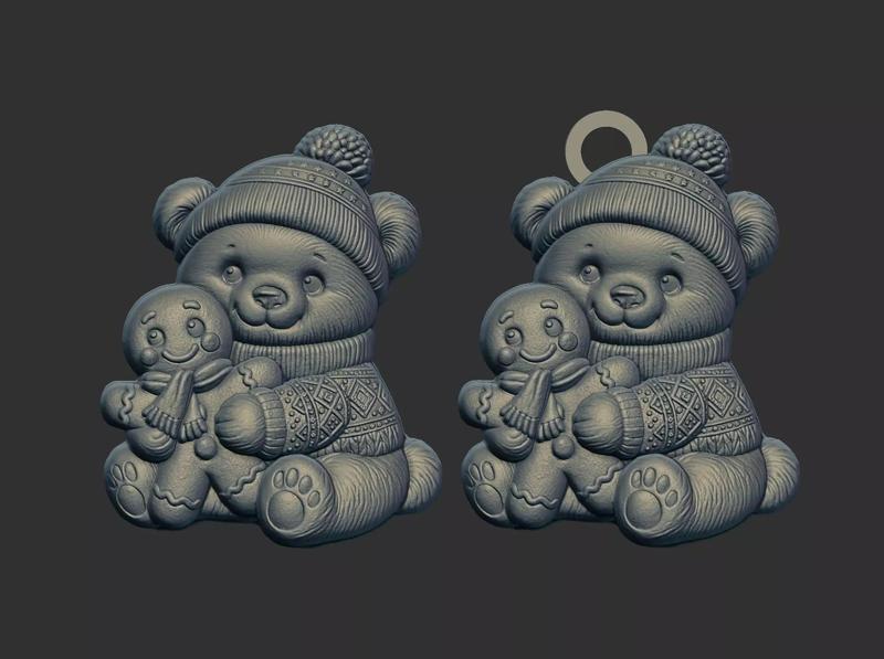panda christmas cookie cnc model