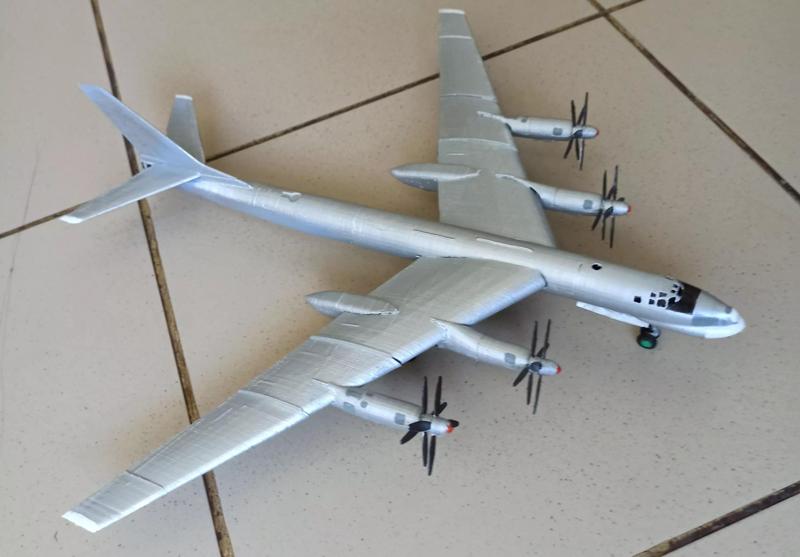 Tu-95 airplane with propellers