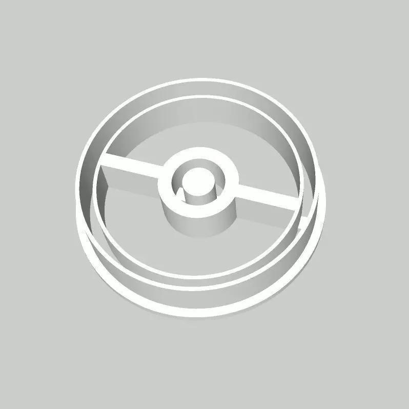 Pokemon Ball Cookie Cutter 2 inches