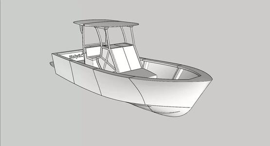 RC Center Console Fishing Boat