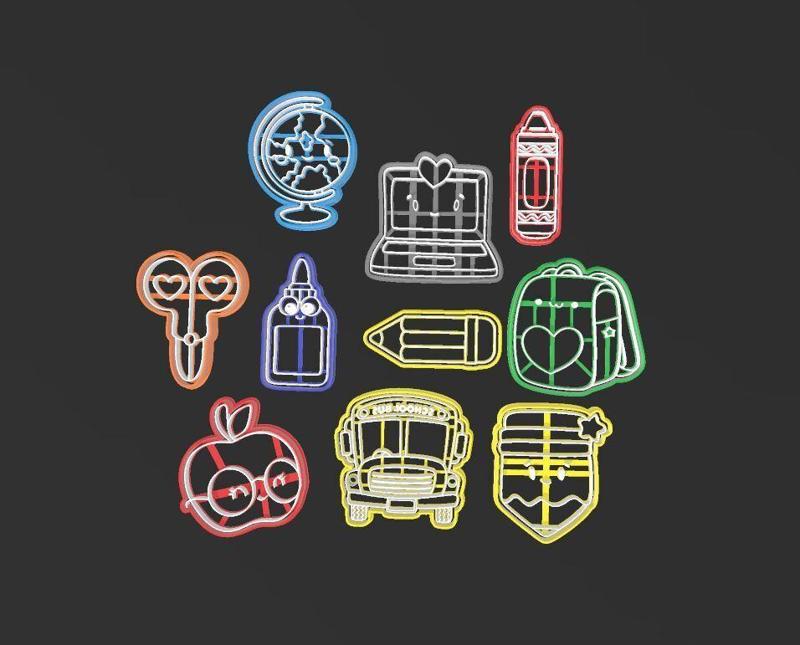 Back to School, cookie cutter set 90mm