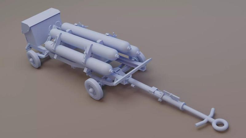 RAF Cold war Aircraft Nitrogen Trolley