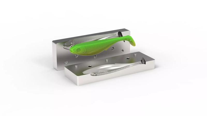 Open pour mold for swimbait 150mm