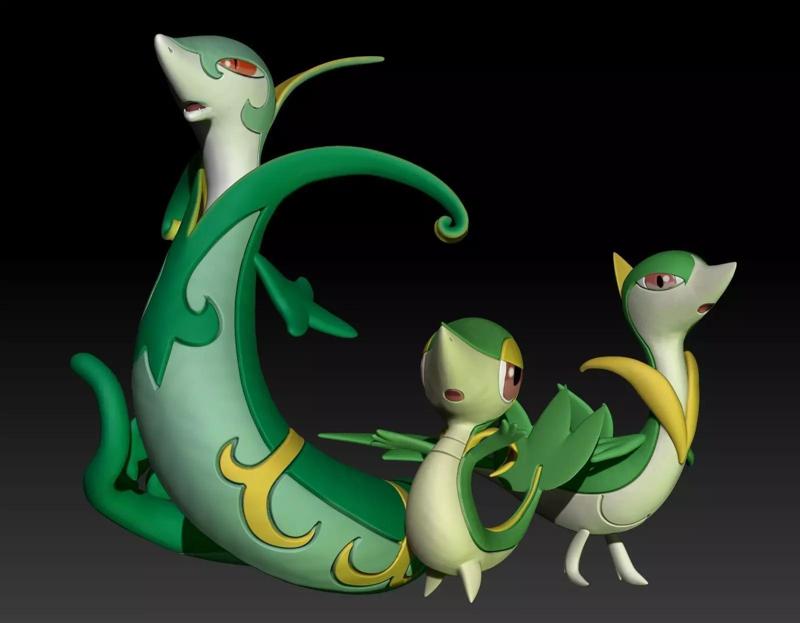 Pokemon Snivy Servine Serperior