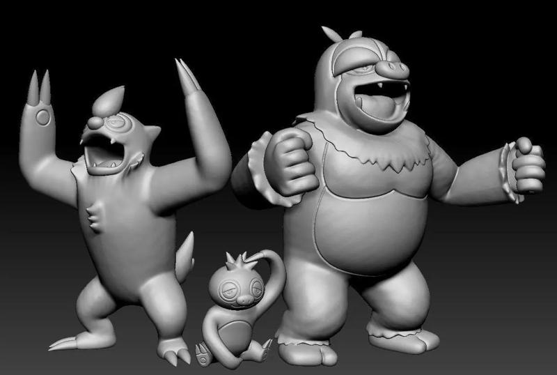 Pokemon Slakoth Vigoroth and Slaking