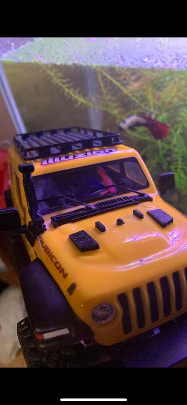 SCX24 Rubicon hood vents and windshield Wipers