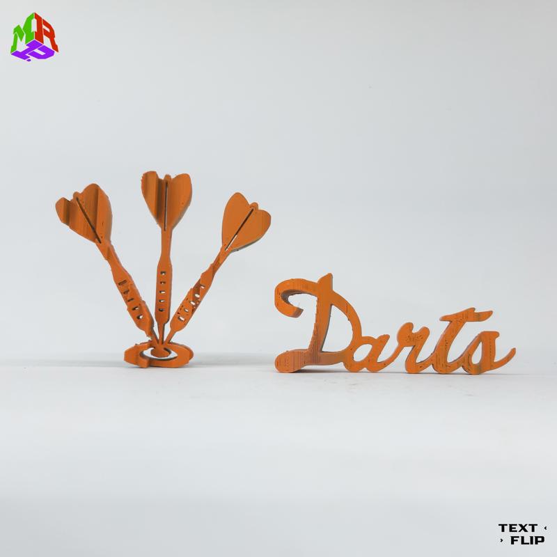 Text Flip - Darts Bullseye (4 STLs)