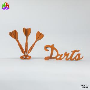 Text Flip - Darts Bullseye (4 STLs)