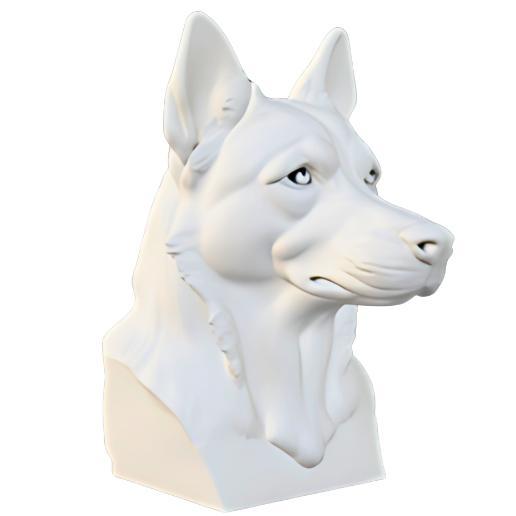 Noble Dog Head Sculpture