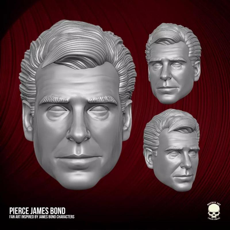 Pierce Brosnan James Bond 3D printable for action figures