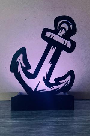 Anchor light luminaire, beautiful illuminated anchor.