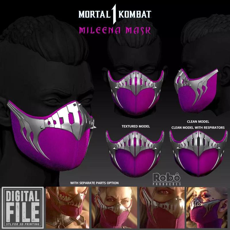 MORTAL KOMBAT 1 MILEENA MASK COSPLAY 2023
