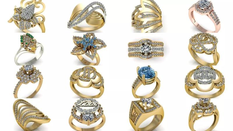 567 Women Wedding Engagement Ring 3dm stl 3D Model Collection