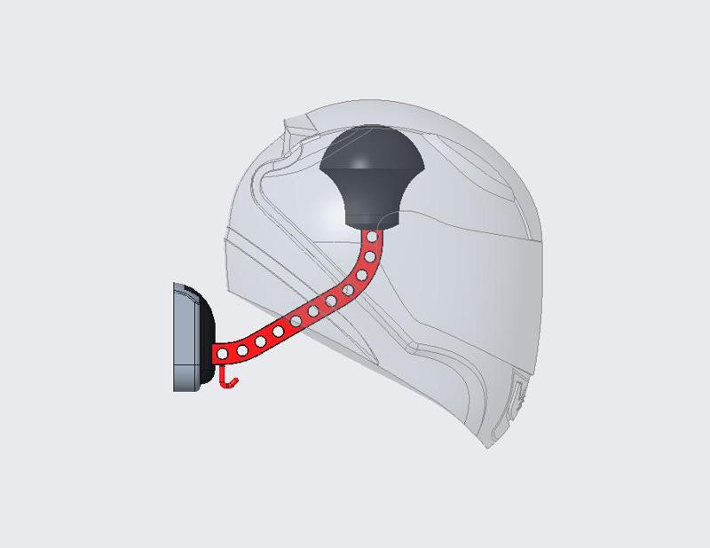 🏍️ Helmet Wall Mount – Modular Motorcycle Holder for 3D Print