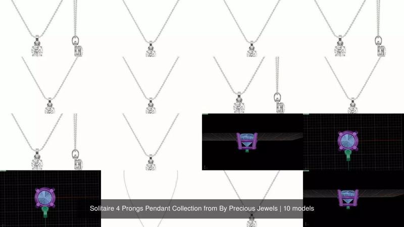 Solitaire 4 Prongs Pendant Collection from By Precious Jewels