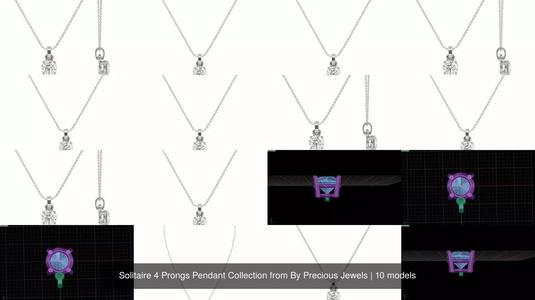 Solitaire 4 Prongs Pendant Collection from By Precious Jewels