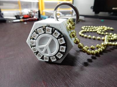 Sound Reactive NeoPixel LED Peace Pendant