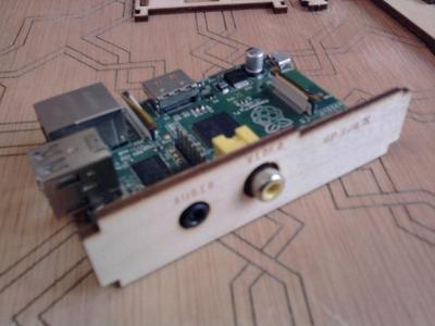 Raspberry PI birch wood enclosure with Lego holes