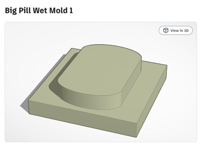 Leather Wet Mold (Pill Shape)