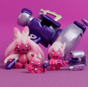 Pokemon - Tinkatink Tinkatuff and Tinkaton with 2 poses