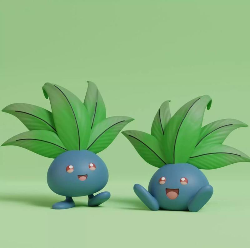 Pokemon - Oddish with 2 poses