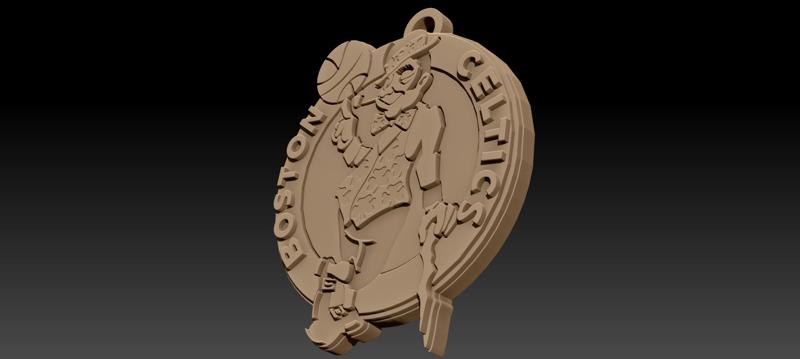 NBA Boston Celtics Keychan Badge Printable and Renderable