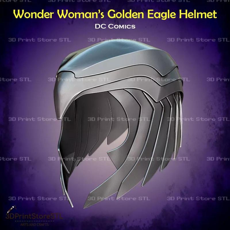 Wonder Woman Golden Eagle Helmet Cosplay DC - STL File