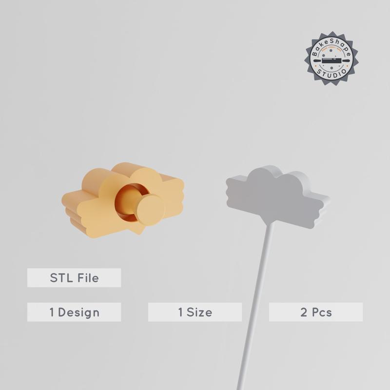 Love Badge Cake Pop Mold, Romantic Heart Emblem, 2-Piece Heart Insignia Set for 3D Printing