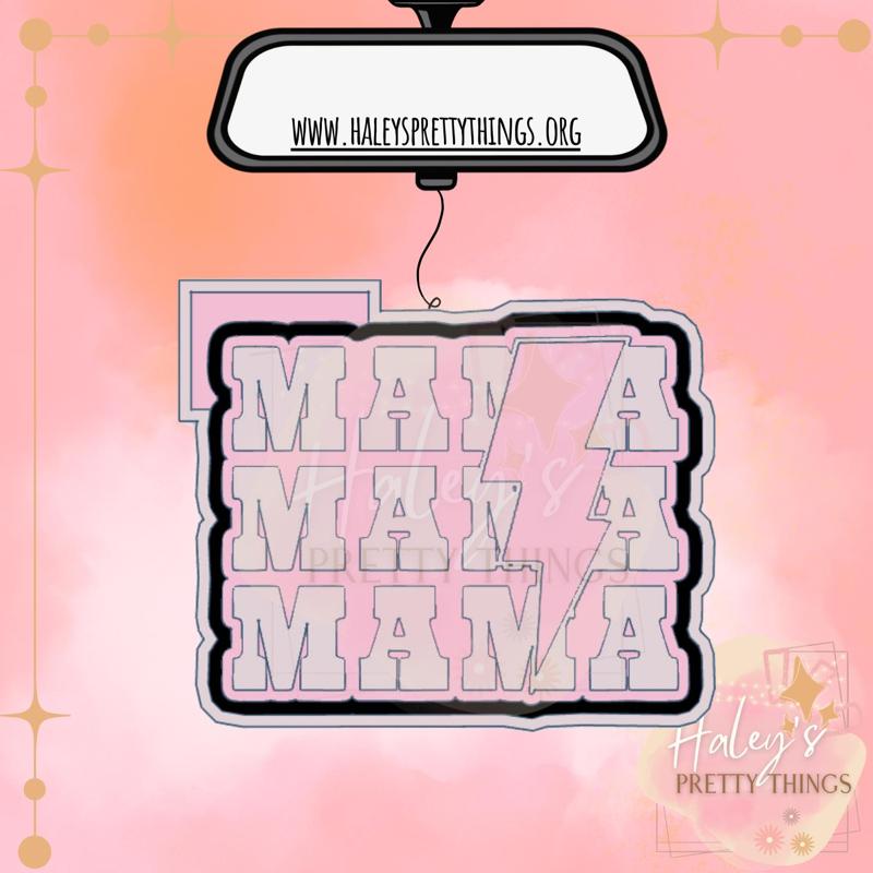 Stacked Mama with Lightning Bolt Car Freshie Mold Housing