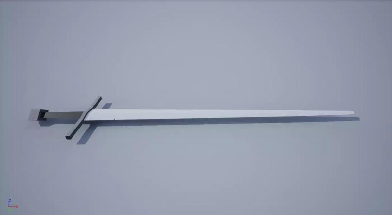 Low Poly Chipped Sword