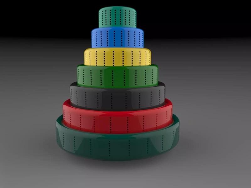 Sitoliya colorful stack of dominoes