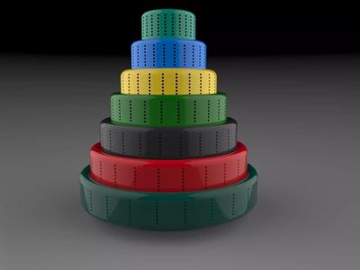 Sitoliya colorful stack of dominoes