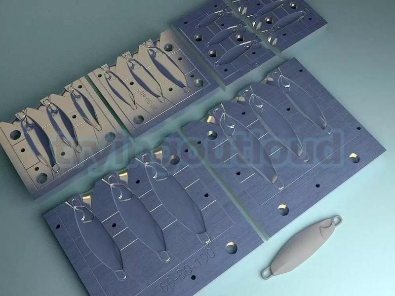 7-100 Grams D Metal C Likeness Metal Jig Mold Packs