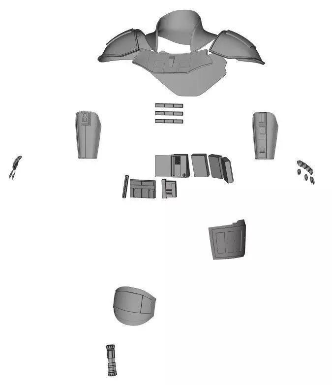 Cara Dune Body Hard Armor Print ready STL files