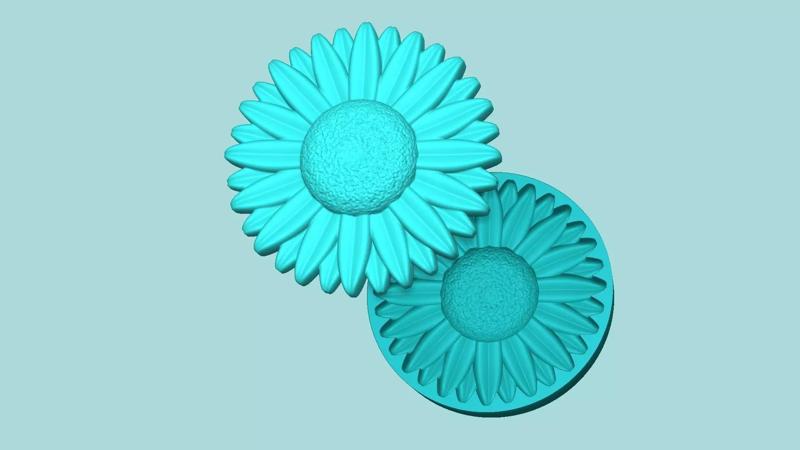Sunflower 05 - Silicone Mold Maker - Template