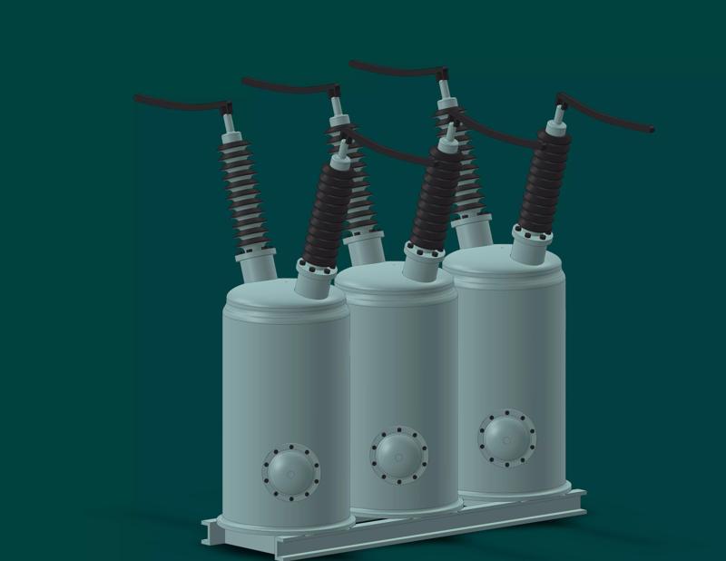 OIL-CIRCUIT-BREAKER-ELECTRIC-SUBSTATION three electrical tran...