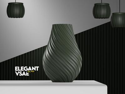 Unique 3D Printed Vase Sculpture for Decoration