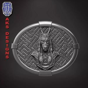 animal Belt buckle Egyptian anubis v1