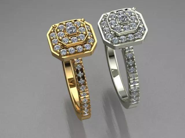 3d model female ring