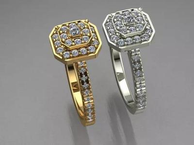 3d model female ring