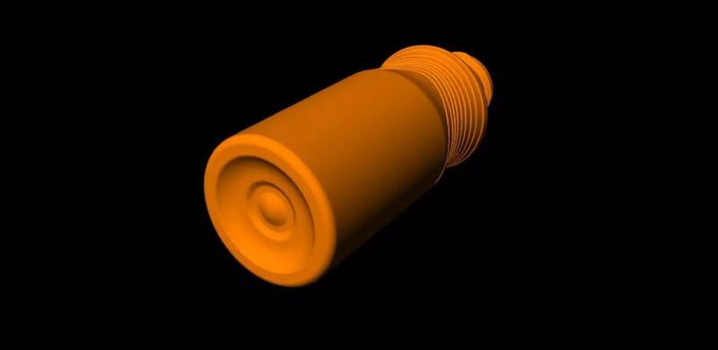 3d modelling orange tube