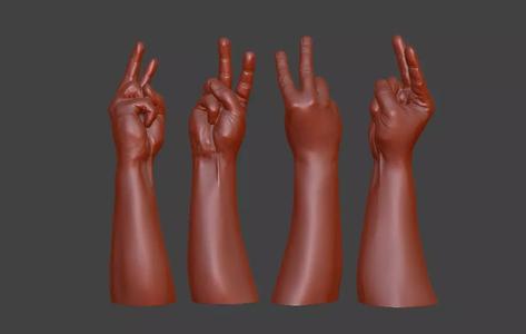 V sign Victory hand sign