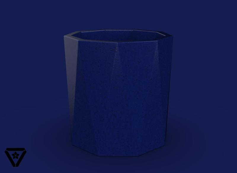 30. Facet - 9 Sides Geometric Planter Pot - V1 - Cyril (Inches)