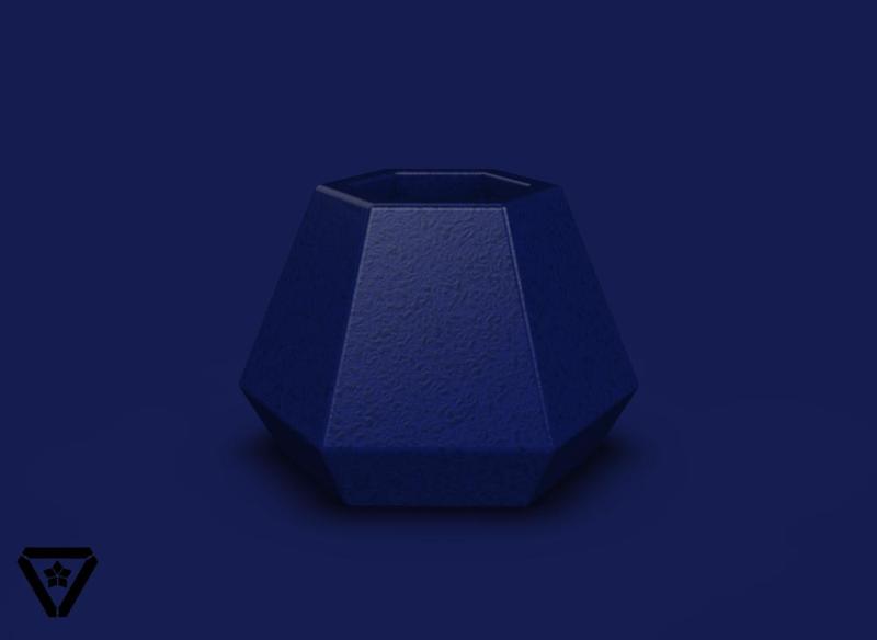 86. Facet Geometric Origami Planter Pot - V24 - Crystal (Inches)